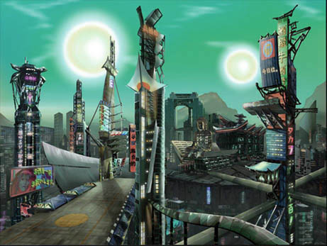 New Tokyo — Kusari's capital system and trade hub